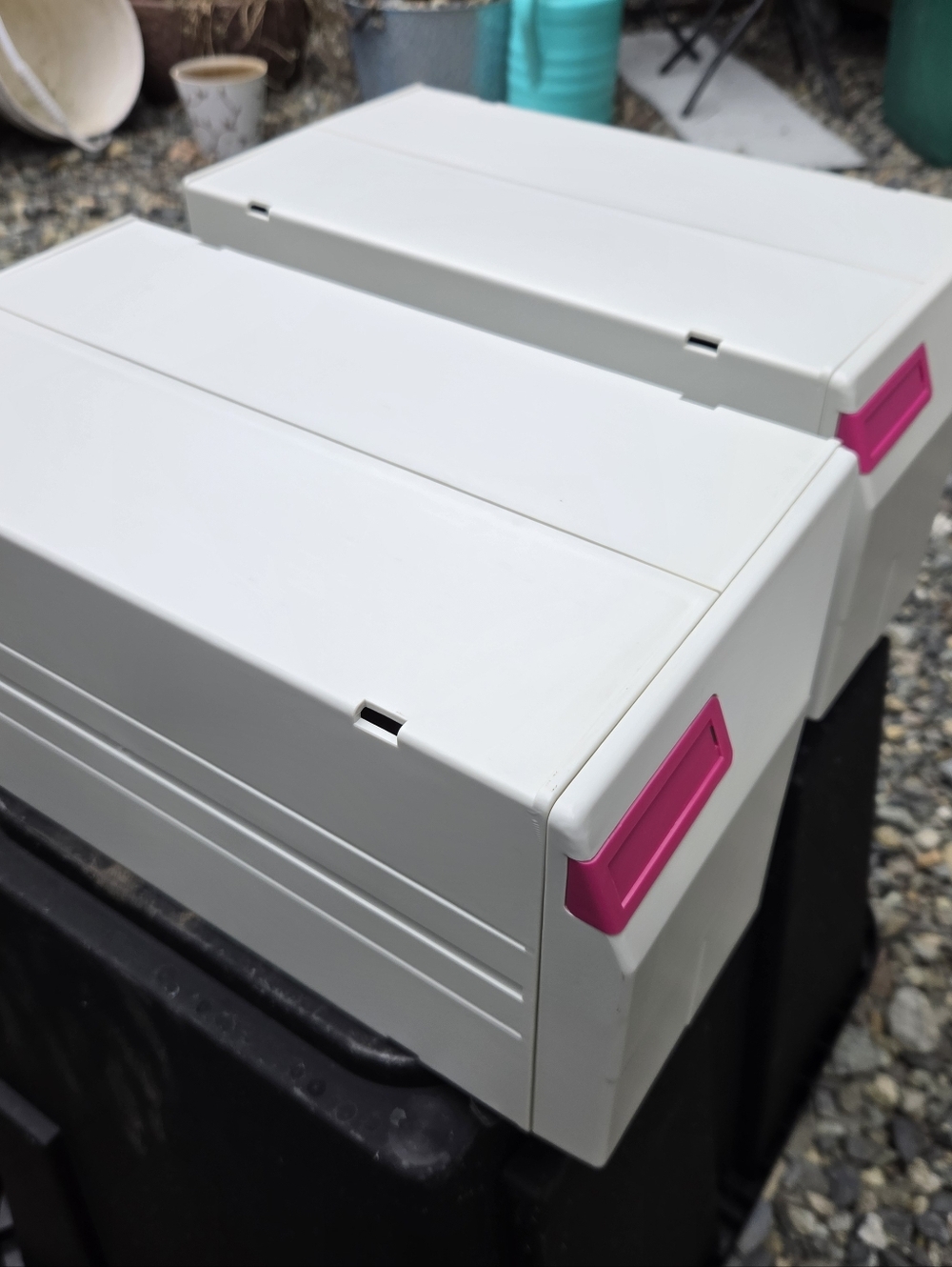 VINTAGE FLOPPY DISK CASES. A Set Of 2 + keys/dividers/labels